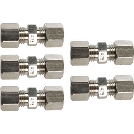 Raccords connecteurs doubles pour conduite de frein 3/16 – Assemblage rapide sans collet – Lot de 10 raccords en compression, connecteurs sécurisés pour vos circuits de freinage et pneumatiques