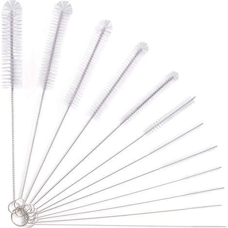 12Pcs Tube Brosse de Nettoyage,Goupillon Nettoyage,Brosse de Nettoyage Tube pour Bouteille, Tuyau Brosses de Nettoyage (1/5)