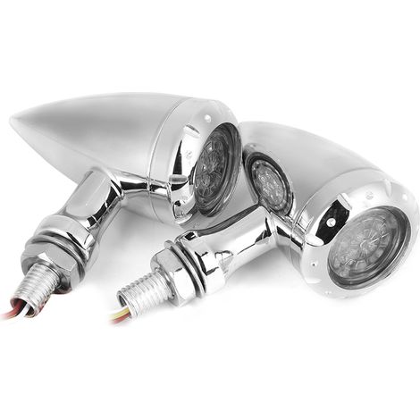 Clignotants LED Moto 10mm Indicateurs de Direction Flash 2 Pièces (1/4)
