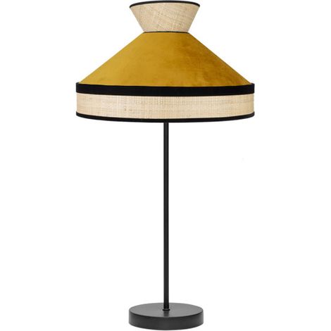 Sobremesa Alto Fabrizio 1xe27 Natural/yema 61x30x30 Cm (1/2)