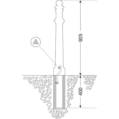 MORAVIA Wappen-Poller H 925 mm Stahlkern DB 703 anthrazit matt (1/5)