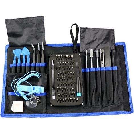 Kit de réparation professionnel, outil 85 en 1, multifonction, CR-V, alliage d'aluminium, multicolore (1/5)