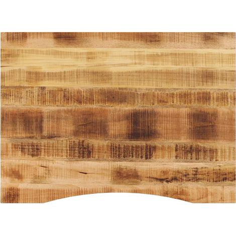 Schreibtischplatte mit Aussparung 100x80x2,5cm Massivholz Mango