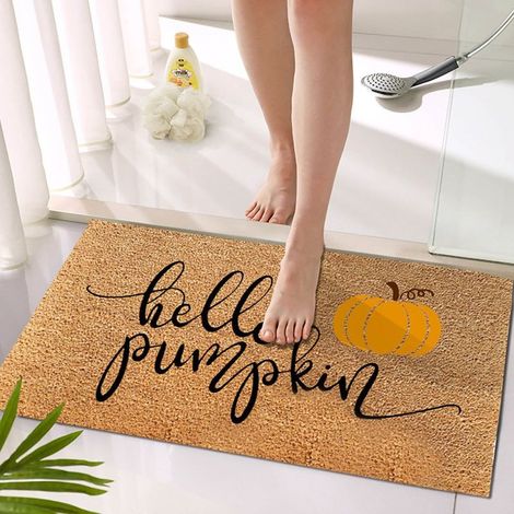 Tapis De Porte Halloween - 40 X 60 Cm - Épaisseur 0 7 Cm - Matière Polyester - Antidérapant Pvc - Pour Entrée Hall Cuisine Extérieur - 1 Pièce (1/5)
