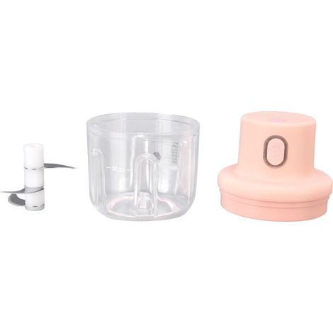 Mini hachoir à ail compact et peu encombrant, facile à nettoyer et à utiliser, rechargeable par USB, broyeur électrique pour la cuisine. (1/5)