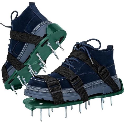 Scarificateur Gazon,Chaussures à Pointes Pour AéRation De Gazon,Outils De Jardinage Pratiques Pour L’Entretien(Vert) (1/5)