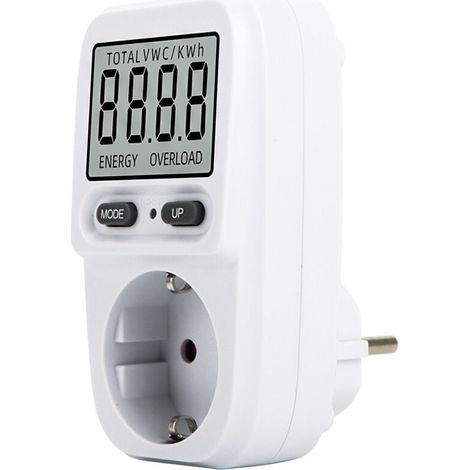Wattmètre Prise Compteur D'énergie, Consommation Electrique avec Ecran LCD (1/4)