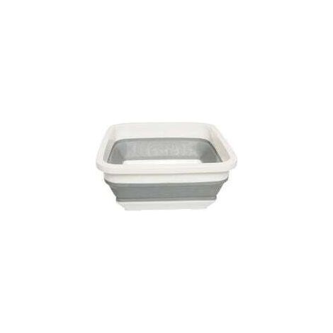Lave-vaisselle pliable, design compact, facile à nettoyer, évier rectangulaire pliable, 31,7 x 14,2 cm, idéal pour le camping, les caravanes et les petites cuisines. (1/5)