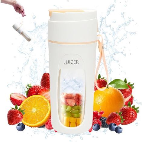 Mixeur Portable, Personnel Mini Mixeur, 22,000RPM, Smoothie Blender, Mini Fruits Mélangeur, 340ML, Rechargeable Fruits Mélangeur, Petit Mixeur, Smoothie Blender Portable (1/5)