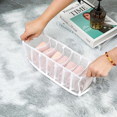 Boîte de rangement pour sous-vêtements, boîte de rangement en filet, boîte de rangement pour vêtements, boîte de rangement à structure ajourée. (1/3)