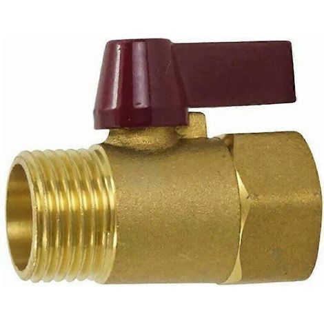 1/2 Zoll BSP Messing-Kugelhahn. Auengewinde auf Innengewinde. Absperrventil fr Erdgas. Jeu. Wasser. Papier Kraft (1 pièce) (1/5)