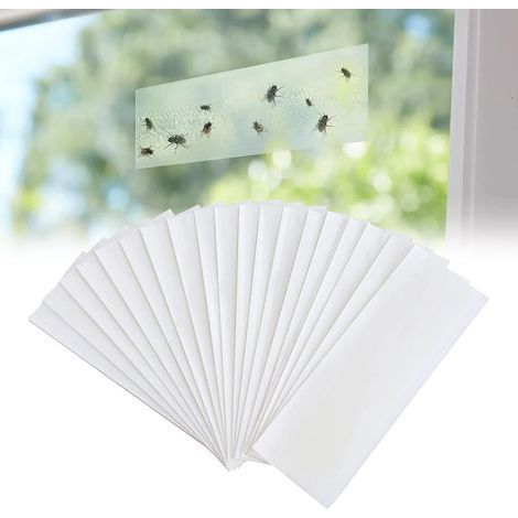 Lot 20 trappole adesive per mosche – per finestra – anti-insetti – adesive (1/4)