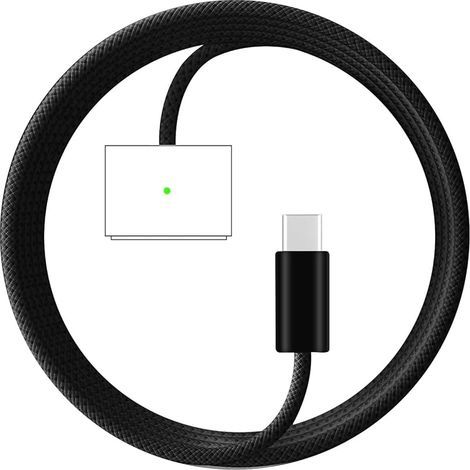 140-W-USB-C-auf-Magnet-Ladekabel für MacBook Pro 14"/16" M4 & MacBook Air 13"/15" M4 (2024–2025), Magnetisches Ladekabel für MacBook, Schnellladen mit bis zu 140 W, 2 Meter (1/5)