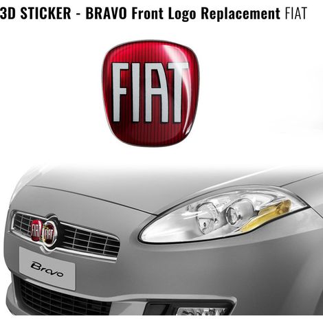 Adesivo Fiat 3D Ricambio Logo per Bravo - Colore: COLOR - Confezione: ANTERIORE