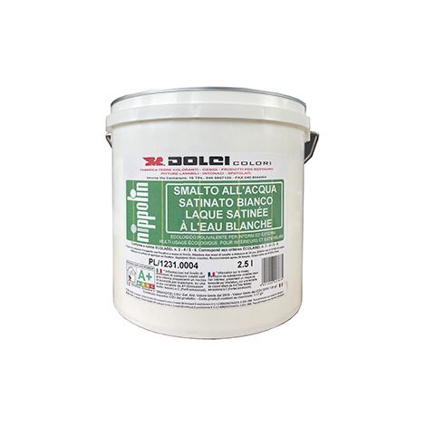 2.5L-blanc-Peinture satinée blanche mur/bois int/ext lessivable (1L/11m2) Dolci