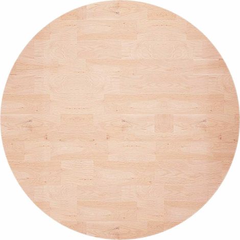 Piano Tavolo Piano Scrivania Rotondo Ø60x1,5 cm Massello di Rovere Non Trattato DAS272669 (1/5)