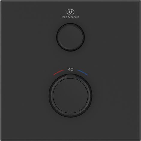Ideal Standard CeraTherm Navigo - Grifo termostático empotrado para ducha, negro sedoso A7301XG (1/2)