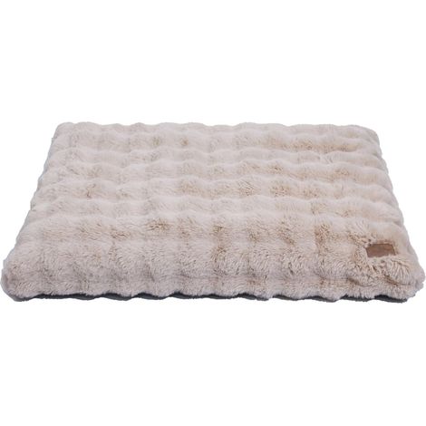 Panier Chien Grande Taille: 105x70x12cm Coussin Chien XL Déhoussable et Lavable en Machine, Tapis Matelas Lit Confortable, Tissu Peluche Doux, Beige (1/4)