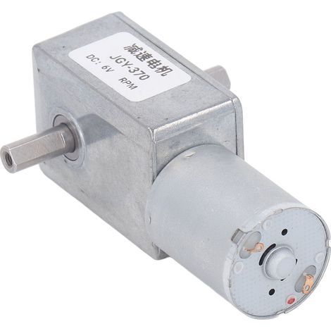 Doppelwellen-Gleichstrom-Getriebemotor 25 kg·cm, 12 mm, selbsthemmend, reversibel, Schneckengetriebemotor für Backöfen und Waschmaschinen, 6 V, 10 U/min (1/5)