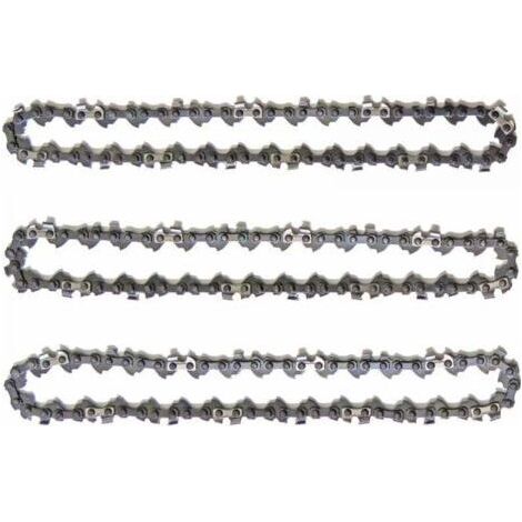 Lot de 3 Chanes d\'lagueuse sur Perche pour Guide-Chane de 10\" (25 cm), 40 Maillons d\'Entranement, Faible Rebond, Compatibles avec Black & Decker,   , Ferrex, Primaster et autres (1/4)