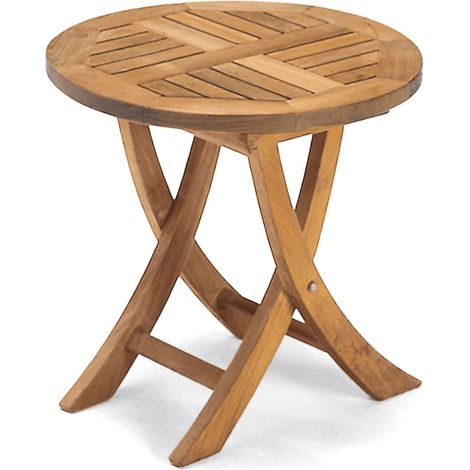 Sonnenpartner Roundside Beistelltisch Teakholz Old Teak Tisch Gartentisch Ø51 cm (1/5)