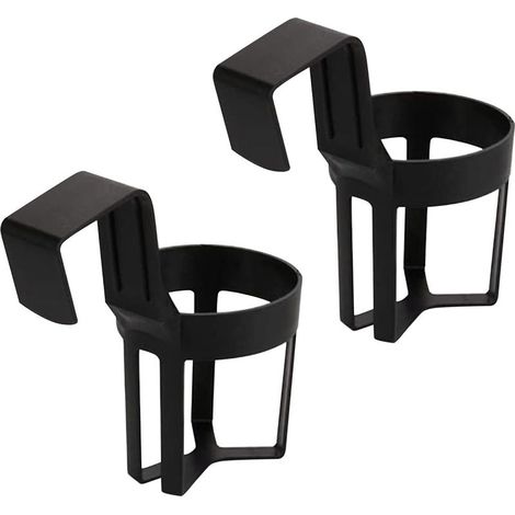 Lot de 2 porte-bouteilles pour voiture en acrylique butadiène styrène, couleur noire, montage sur la partie intérieure de la fenêtre du camion à tasse à l'intérieur. (1/5)