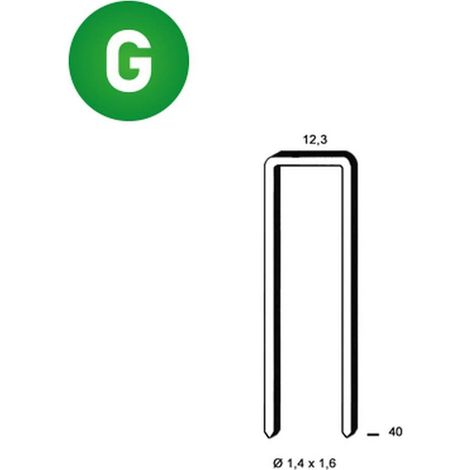 10 000 Agrafes S-40 Galvanisées - 12.3x40x1.4x1.6 mm - D-Work