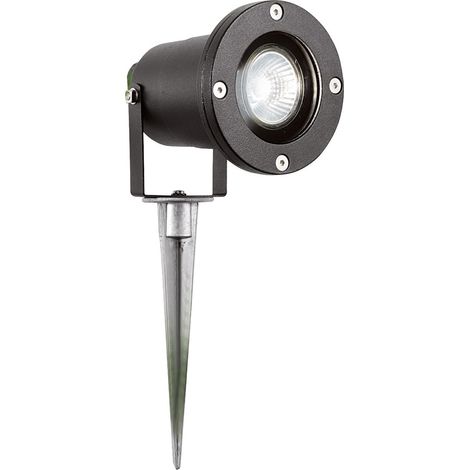 Applique Da Esterno Moderna Spikey Alluminio Nero Vetro 1 Luce Gu10 (1/5)