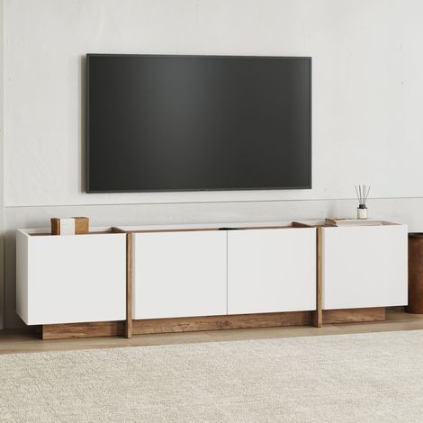 TV-Schrank weiß mit Kiefernmelamin Lowen 180 cm