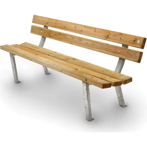 Panca Bosco 534 legno metallo 190x64x77h schienale senza braccioli Giochipark