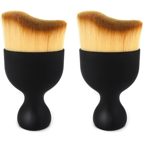 Lot de deux brosses de nettoyage intérieur de voiture avec brosse super douce, brosse de dépoussiérage de voiture, accessoires de tableau de bord de dépoussiérage, bouches d'aération de climatisation (1/5)
