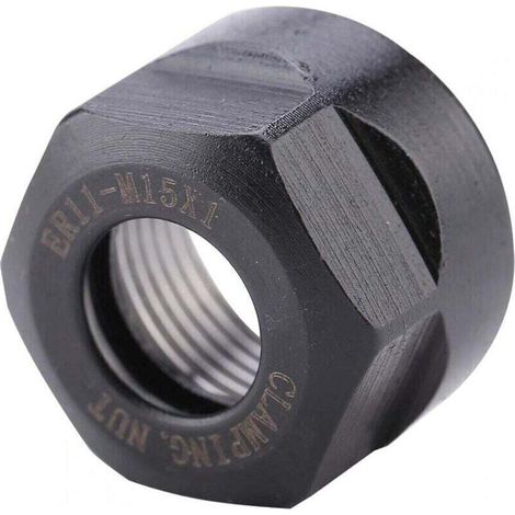 1 écrou de serrage de type ER11 pour mandrin (noir M15 x 1 ER11A) (1/4)
