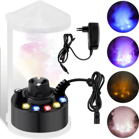 Brumisateur À Ultrasons, Mini Machine À Brouillard, Fontaine d'eau Étang Brouillard Machine, Brumisateur USB pour Fontaine, Étang, Aquarium, Jardin, Nombreux(Noir) (1/5)