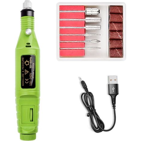 Outil de gravure de stylo de gravure DIY avec ponceuse électrique manivelle polisseur d'armure pour la gravure métal verre cuir bois plastique, vert (1/5)
