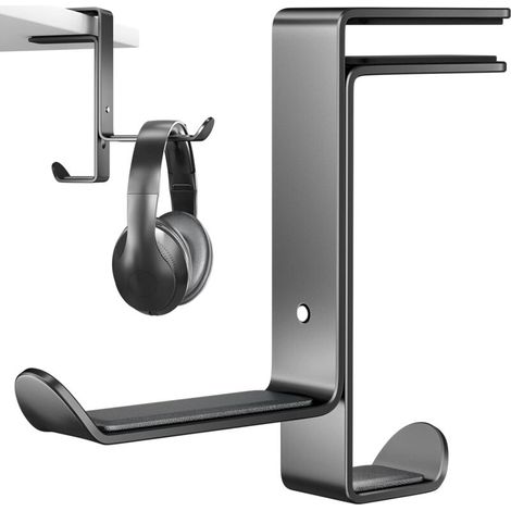 [NIEMALS VERWENDET] Gaming-Headset-Ständer, Desktop-Headset-Halterung, Multifunktionale Headset-Halterung mit Kabelorganisator, Verstellbarer Gaming-Headset-Ständer für alle Bluetooth-Gaming-Headsets,