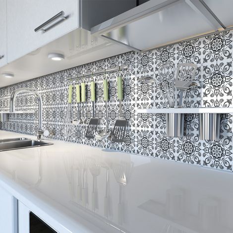 Sticker Mural Carrelage adhésif Cuisine Salle de Bain - 30 STICKERS CARRELAGES AZULEJOS LIZANA - 30stickers10x10cm (1/5)