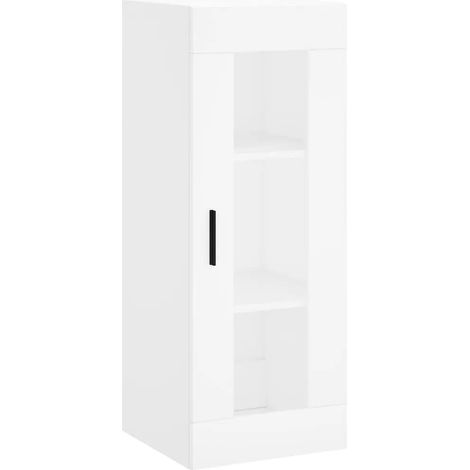 Armadio da parete design pratico portaoggetti 34,5 x 34 x 90 cm in legno bianco 020048690