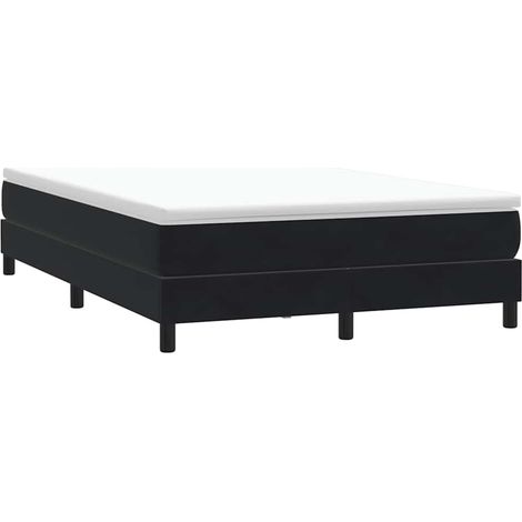 Boxspringbett ohne Matratze Schwarz 140x210 cm Samt