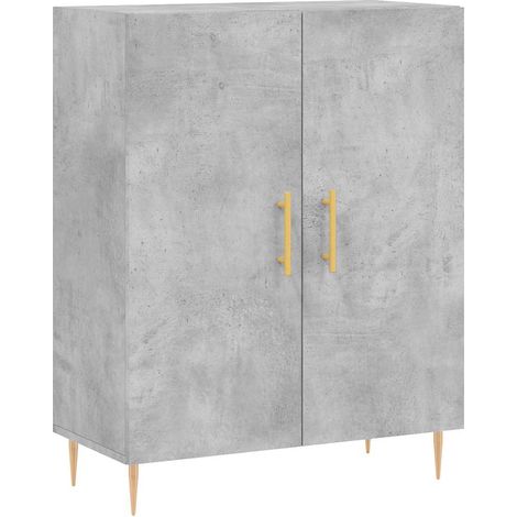 Maison Exclusive - Credenza Grigio Cemento 69,5x34x90 cm in Legno Multistrato (1/5)