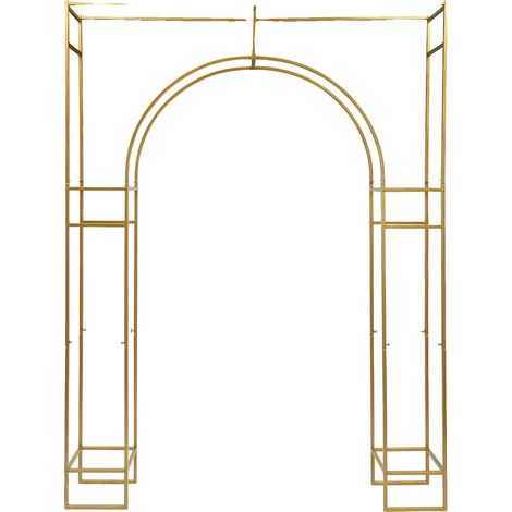 Hochzeitsbogen, Robuste Konstruktion, Vielseitige Verwendung, Gold, L (1/2)