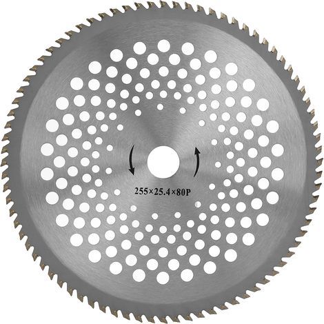 Disque de coupe professionnel 10" à dents acier pour débroussailleuse et coupe-herbe (80 dents) (1/5)