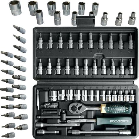 Juego de llaves de vaso 1/4" PZ PH TORX 46 piezas (1/5)