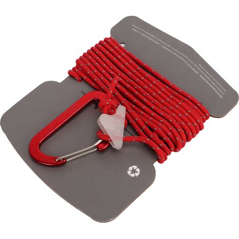 Étendoir à linge portable d'extérieur, corde de suspension multifonctionnelle, réglable et antidérapante avec crochet, rouge. (1/5)
