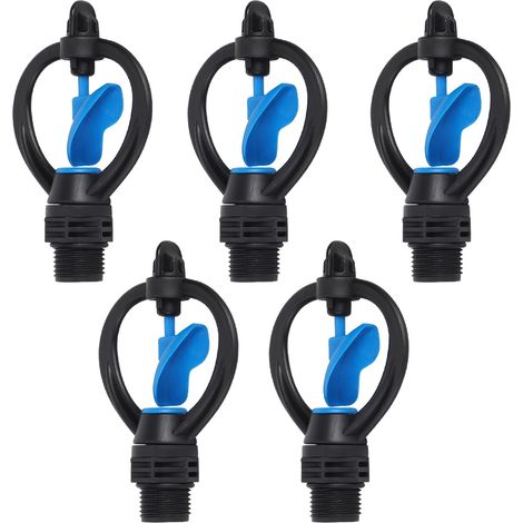 Lot de 5 arroseurs de jardin à filetage mâle G1/2, outil d'irrigation (1/5)