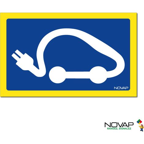 Panneau Recharge véhicule électrique (logo seul) - haute visibilité - 330x200mm - 4091648