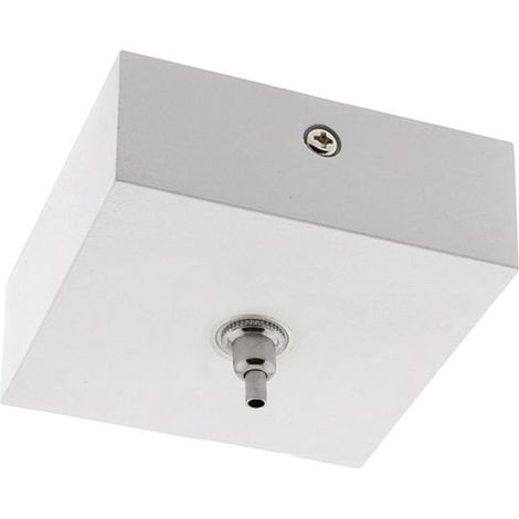 Rosette blanche carrée, 80x80mm, Ø3mm
