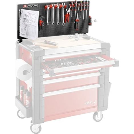Facom – Tableau vertical pour servante d'atelier – Compatible système CKS – Support pour pochettes transparentes – Pour outils et instructions (1/2)