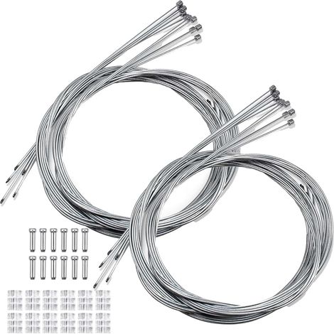 12x Câbles de Dérailleur Vélo 2,1m x 1,2mm – Kit Universel avec Embouts pour VTT et Vélo de Route (1/5)