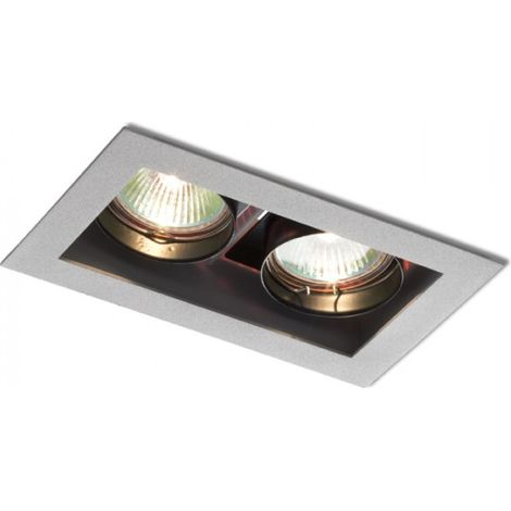 Faretto da incasso MONE II reclinabile grigio argento 12V GU5,3 2x50W