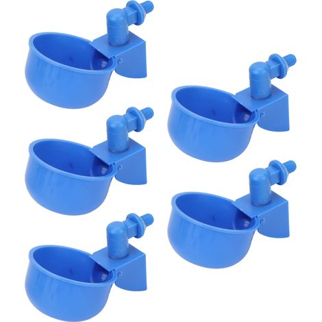Ensemble de 5 abreuvoirs automatiques pour poulets et pigeons, en plastique PP, filetage extérieur G1/8 (1/5)